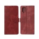 Rixus Bookcase For Samsung Galaxy A12 A125F Dark Red