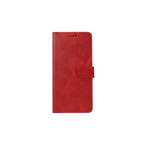 Rixus Bookcase For Huawei P60 (LNA-AL00, LNA-LX9) Dark Red