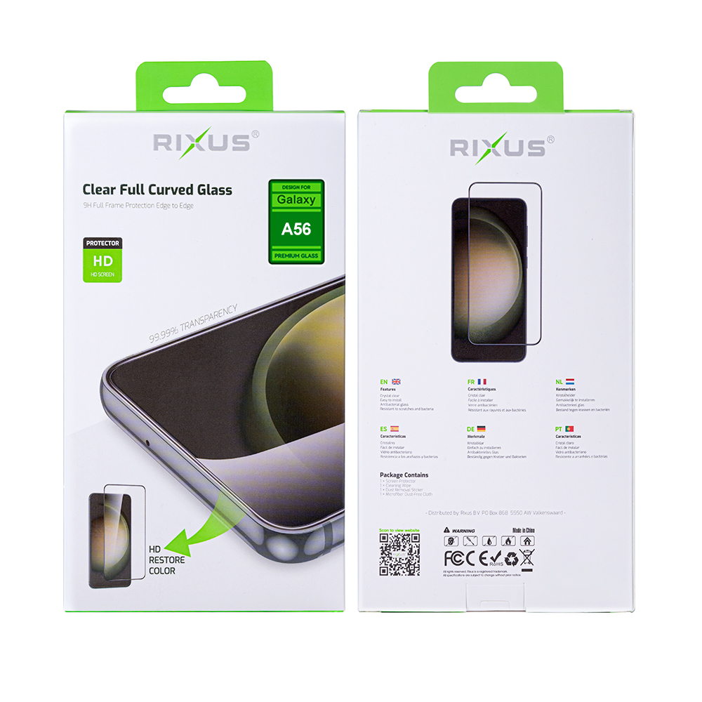 Rixus Clear HD Full Cover Tempered Glass For Samsung Galaxy A56 A566B
