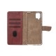 Rixus Bookcase For Samsung Galaxy A12 A125F Dark Red