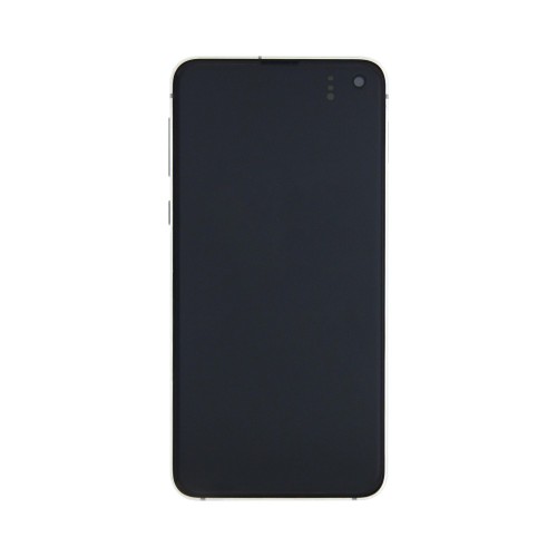 Samsung Galaxy S10E (SM-G970F) Display And Digitizer With Frame And Battery Prism White Service Pack