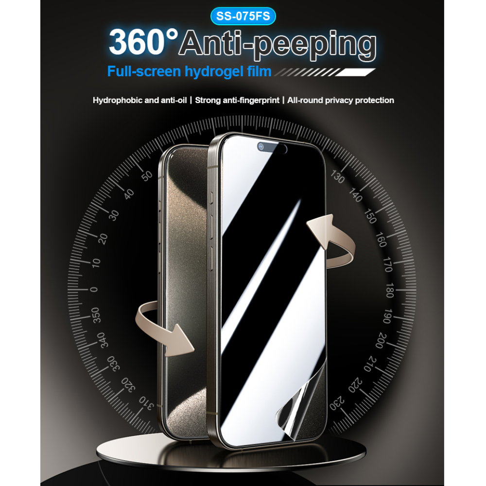 Sunshine SS-075FS 360° Anti-Peeping Full Screen Hydrogel Film(25pcs)