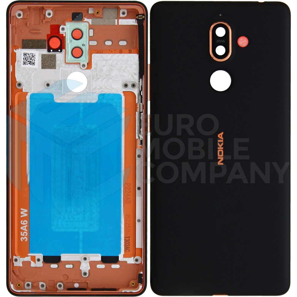 Nokia 7 Plus (TA-1046) Back Cover Black Copper With Lens OEM