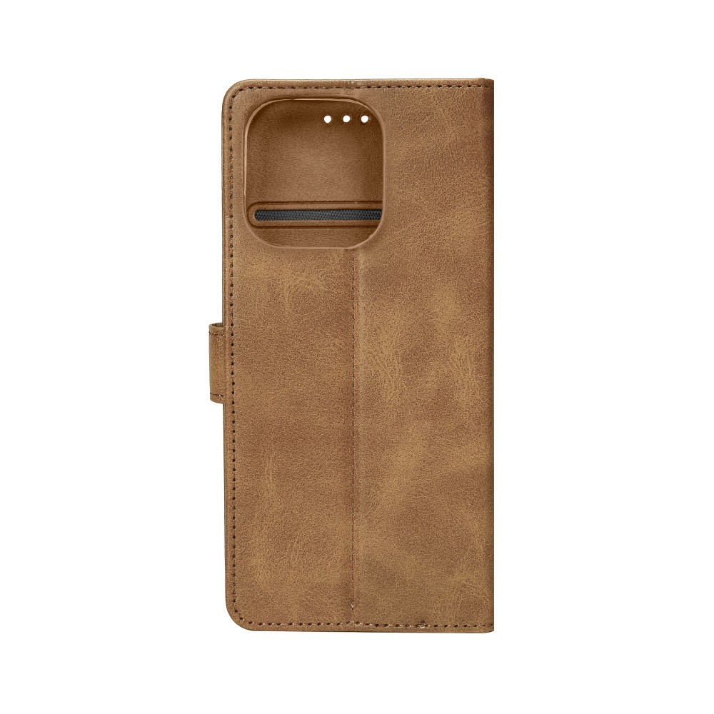 Rixus Bookcase For iPhone 16 Pro Max Light Brown