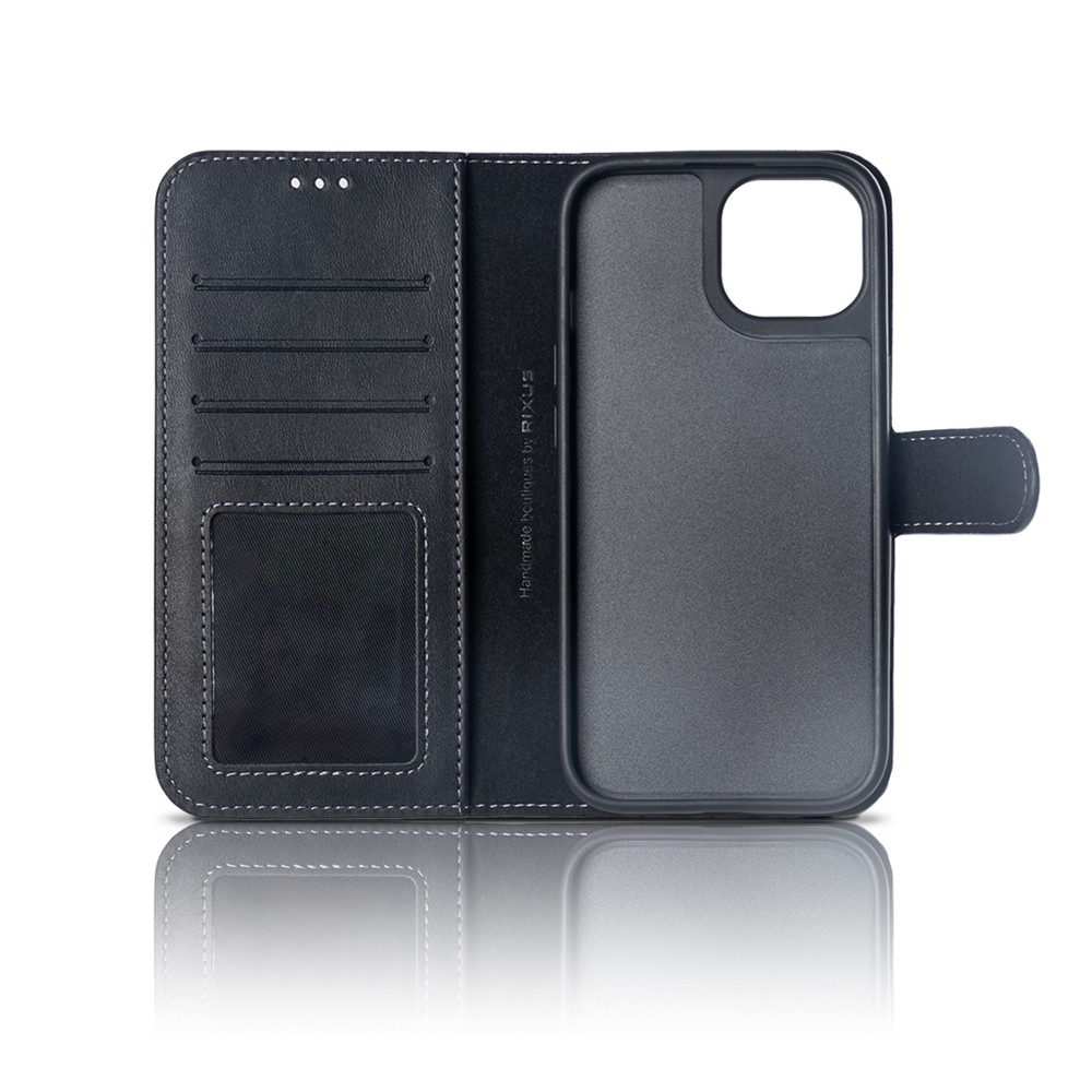 Rixus Duo Magnetic Detachable Wallet Black  For iPhone 16 Pro