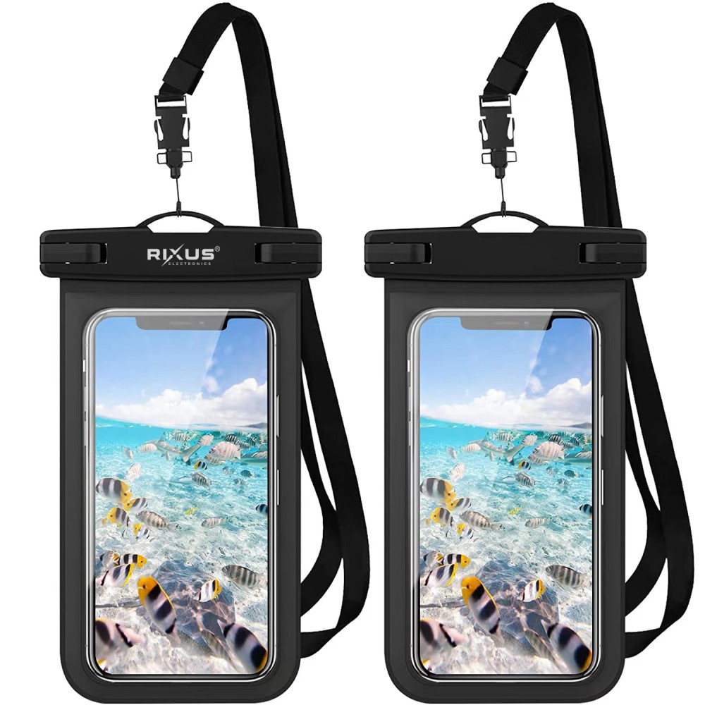 Rixus RXBG16 Universal Waterproof Phone Pouch Black