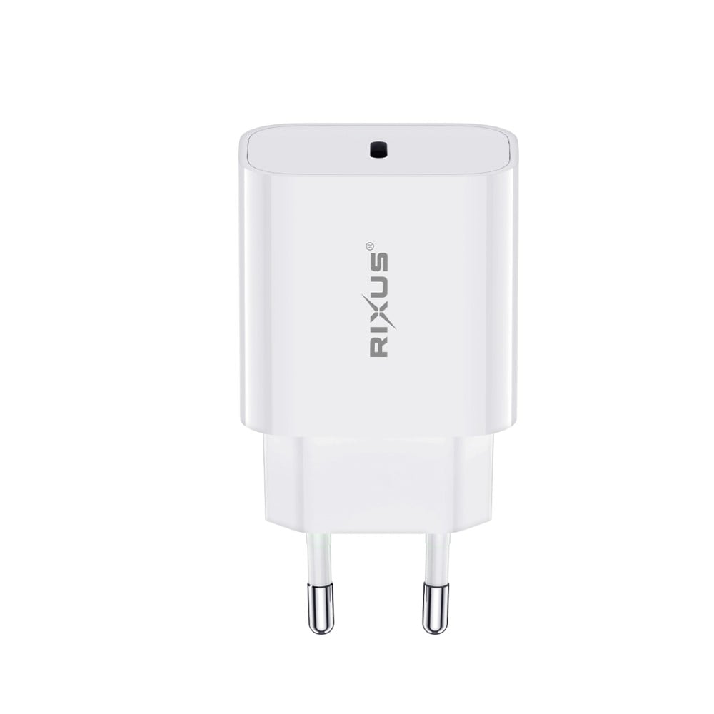 Rixus RX2021 AC Adapter With PD Port 3.0 Output 20W White