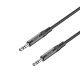 Rixus RXMU35 3.5mm AUX To 3.5mm AUX Braided Audio Cable 120CM Black