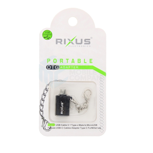 Rixus OTG Portable Adapter USB A To Micro USB