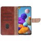 Rixus Bookcase For Samsung Galaxy A21s A217F Brown