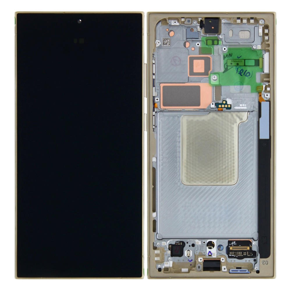 Samsung Galaxy S24 Ultra S928 Display And Digitizer With Frame Titanium Yellow Pre Assembled