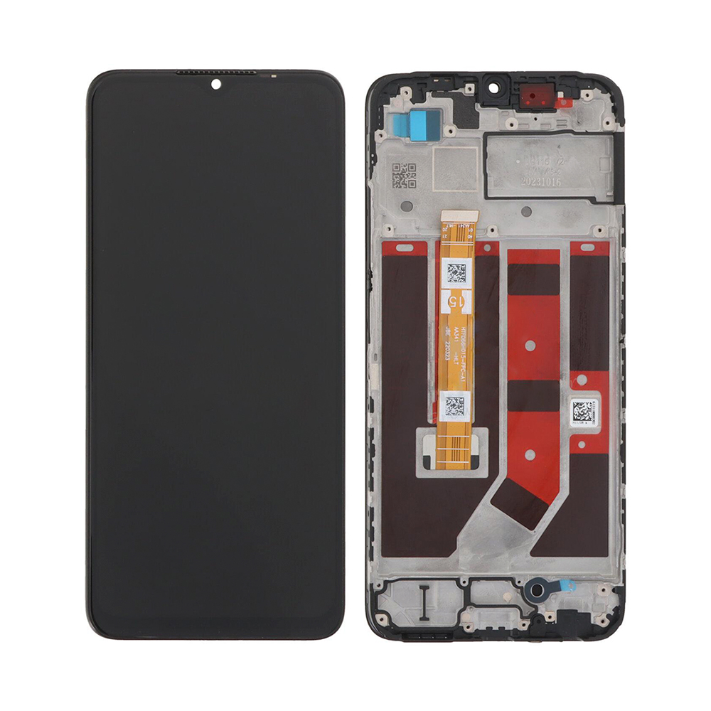 Oppo A18 (CPH2591), A38 (CPH2579) Display And Digitizer With Frame Glowing Black OEM