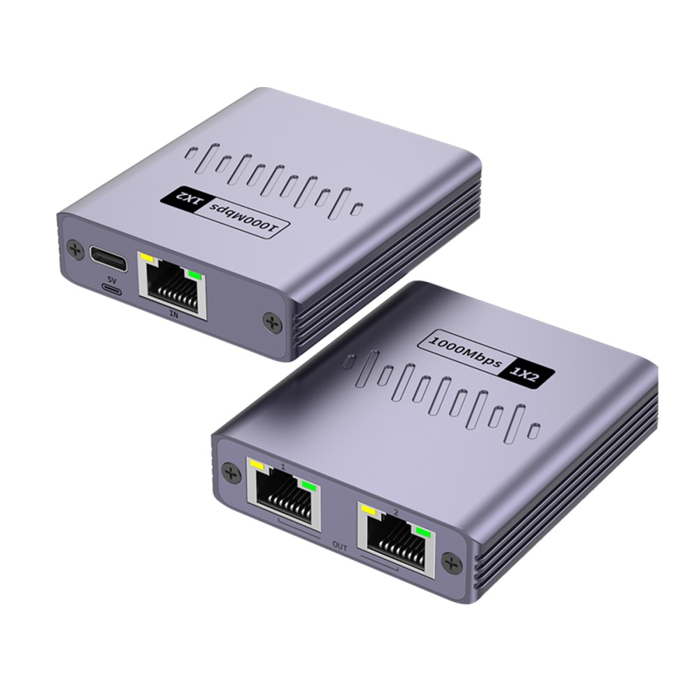 Rixus RXEA03 3-Ports Ethernet Switch Adapter Gray