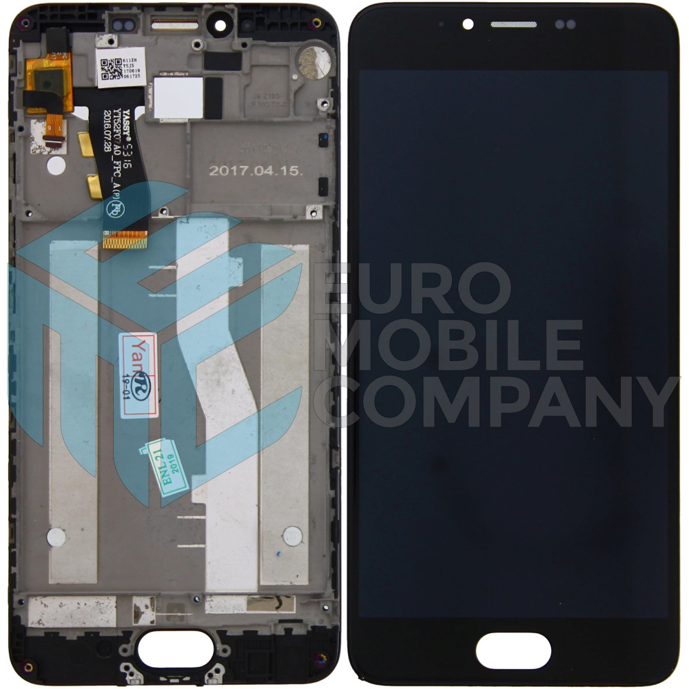 Meizu M5 Display + Digitizer + Frame - Black