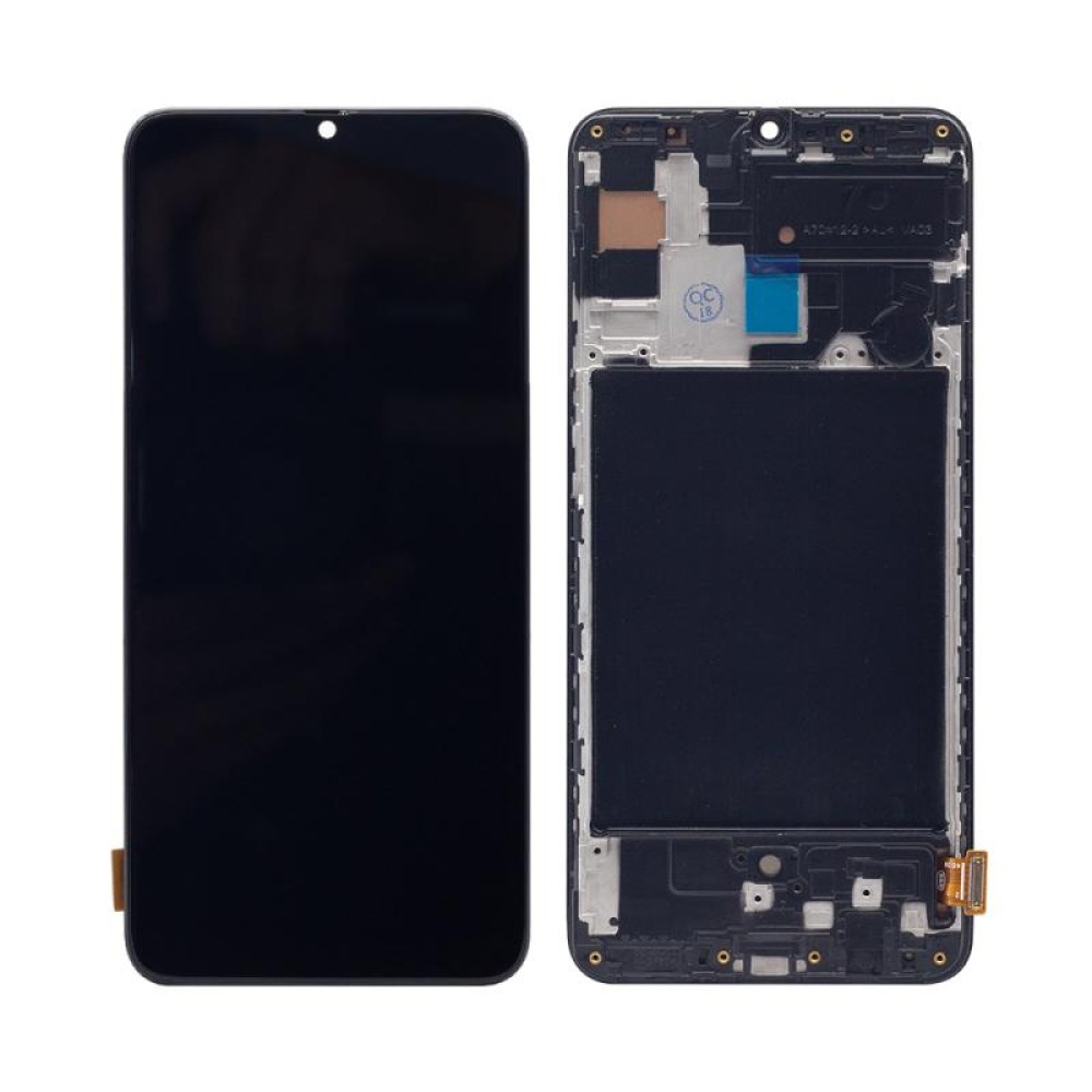 Samsung Galaxy A70 A705F Display And Digitizer With Frame Black Soft-OLED