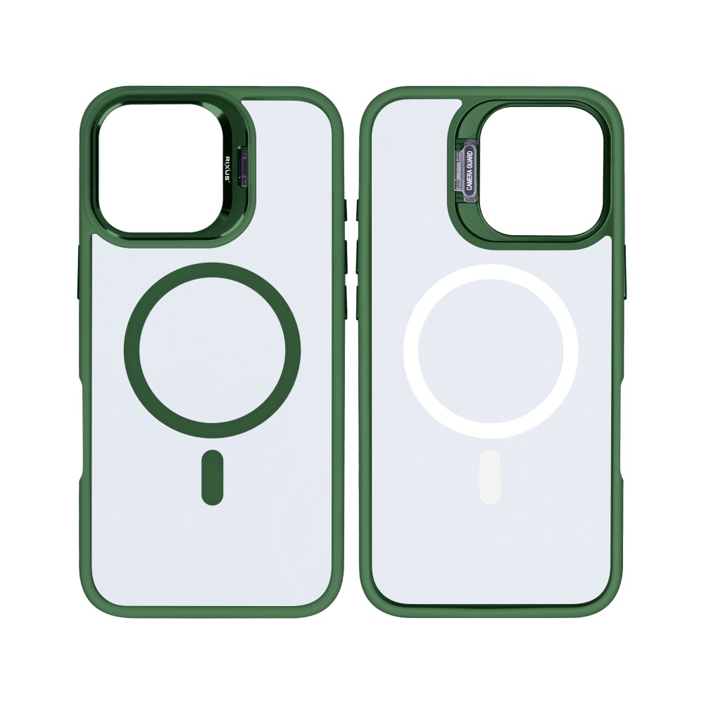 Rixus Classic 03 Case With MagSafe For iPhone 16 Pro Max Dark Green