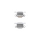 For iPhone 15 Pro, 15 Pro Max System Connector Port White Titanium (5pcs)