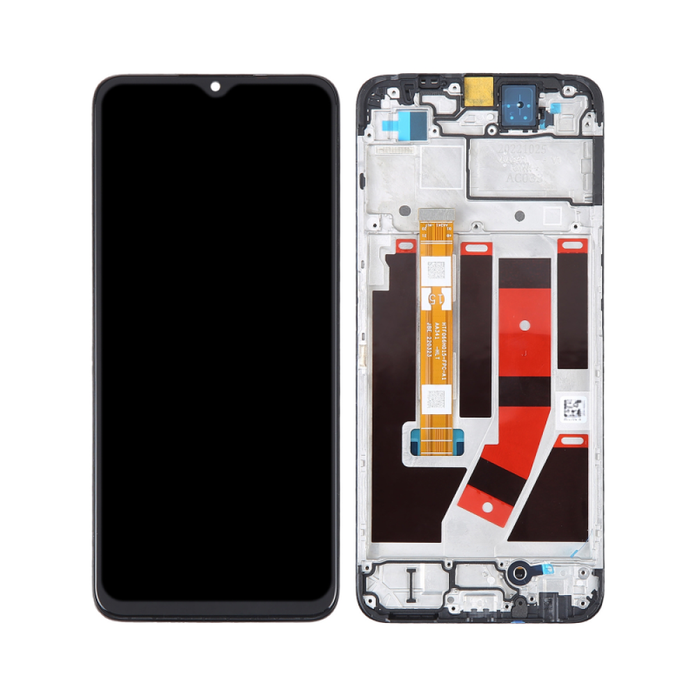 Oppo A77 4G, A57S, Oneplus Nord N20 SE Display And Digitizer With Frame Black Service Pack