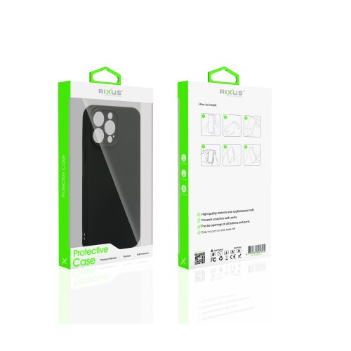Rixus Anti-Burst Case For iPhone 13 Black