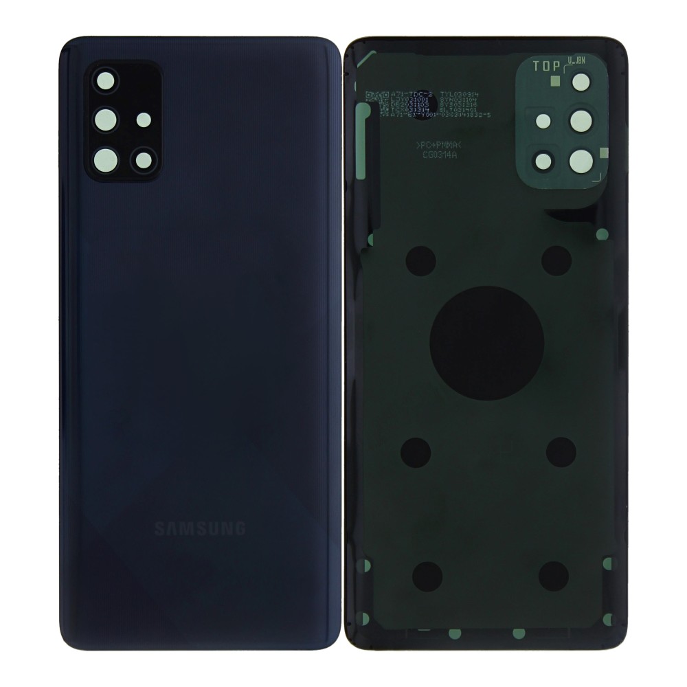 Samsung Galaxy A71 A715F Back Cover Prism Crush Black With Lens OEM