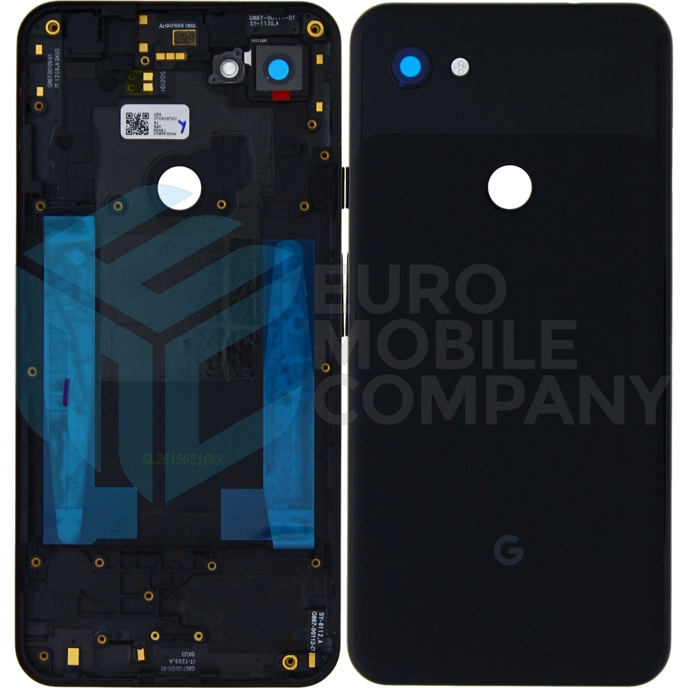 Google Pixel 3A XL (G020C, G020G) Back Cover Just Black With Lens OEM