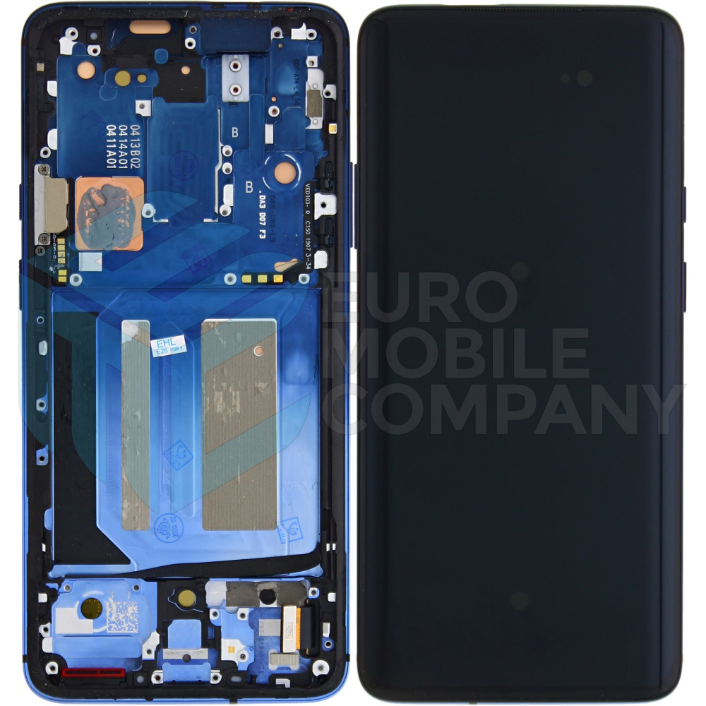 Oneplus 7 Pro / One Plus 7T Pro (OEM) Display Complete With Frame - Nebula Blue