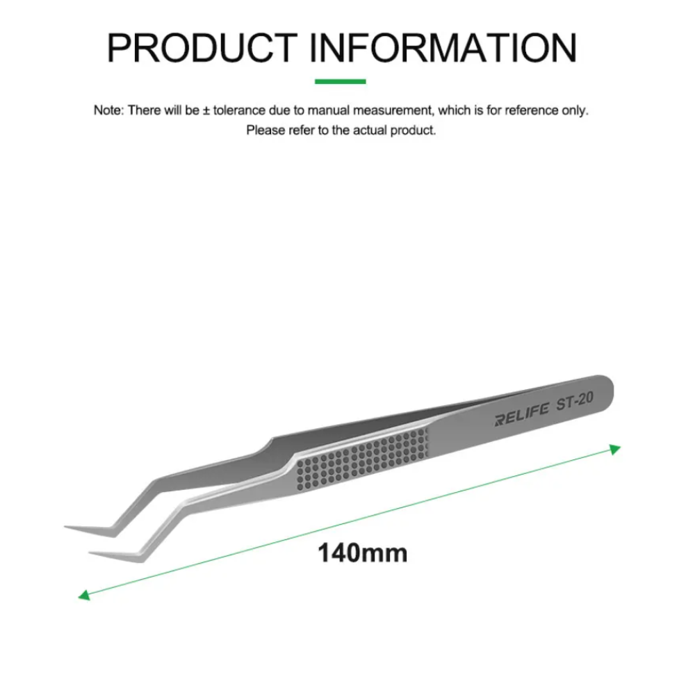 Relife Precision Tweezers For Chip Replacement ST-20