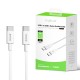 Rixus RXUC15C USB-C to USB-C Nylon Braided Cable 100CM White