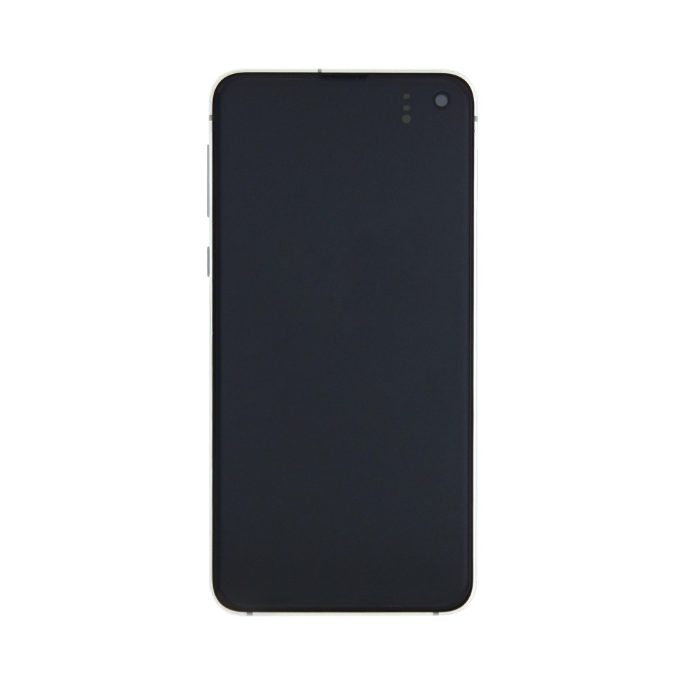 Samsung Galaxy S10E (SM-G970F) Display And Digitizer With Frame And Battery Prism White Service Pack
