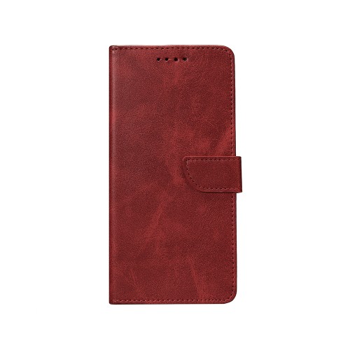Rixus Bookcase For Samsung Galaxy A50 A505F Dark Red