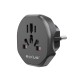 Rixus EU Travel Power Adapter RXHC27B - Black