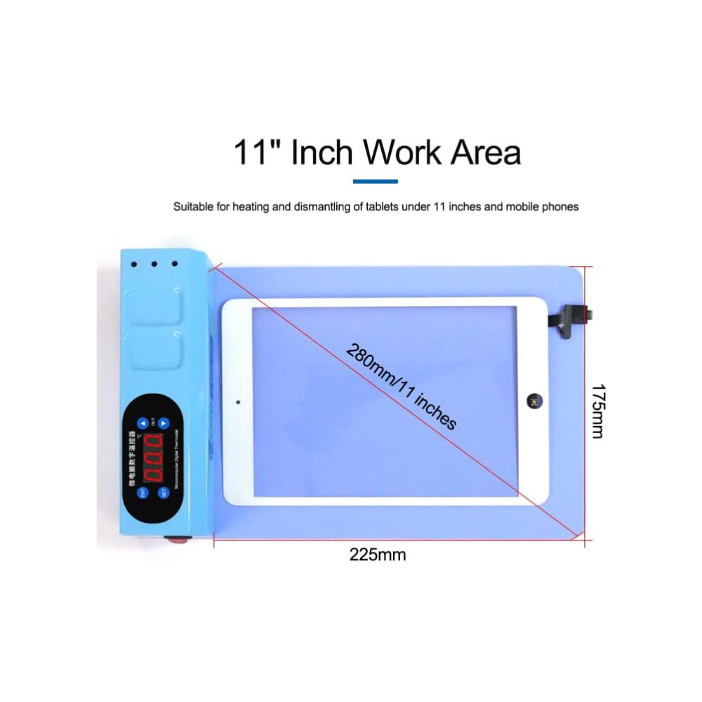 Sunshine S-918E Mini Heat Mat Screen and Back Separator For Phone / Tablet Repair 27.5x17.5cm (110V 220V)