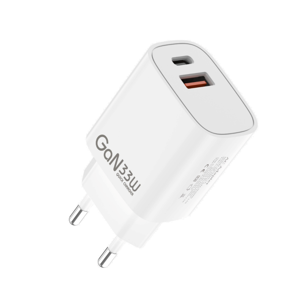 PD Quick GaN Adapter CH33W USB-A To USB-C 33W White