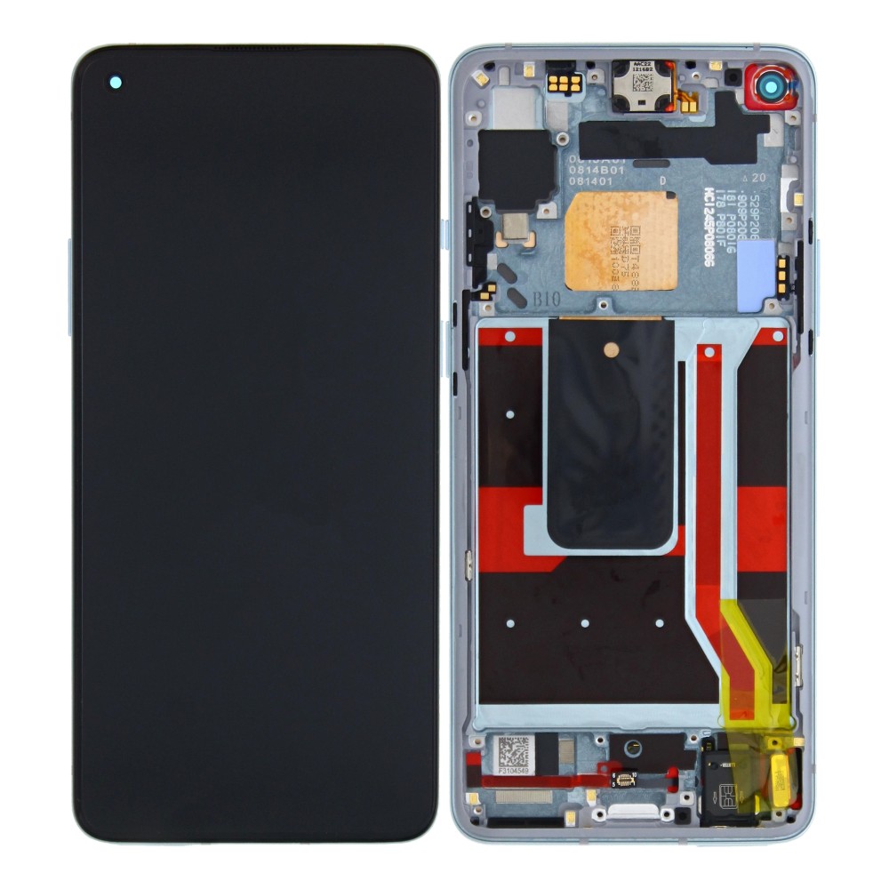 OnePlus 8T (KB2003) Display Complete + Frame (2011100215) - Lunar Silver