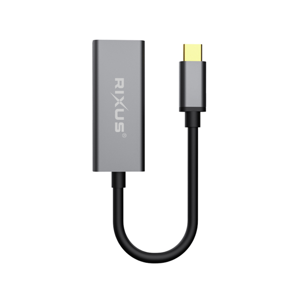 Rixus USB-C to Ethernet Gigabit Adapter RXEA01 Gray