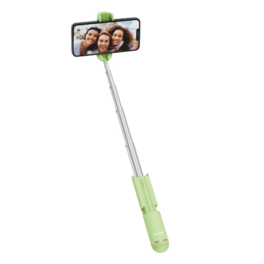 Rixus Mini Integrated Selfie Stick Bluetooth RXSF30G - Green