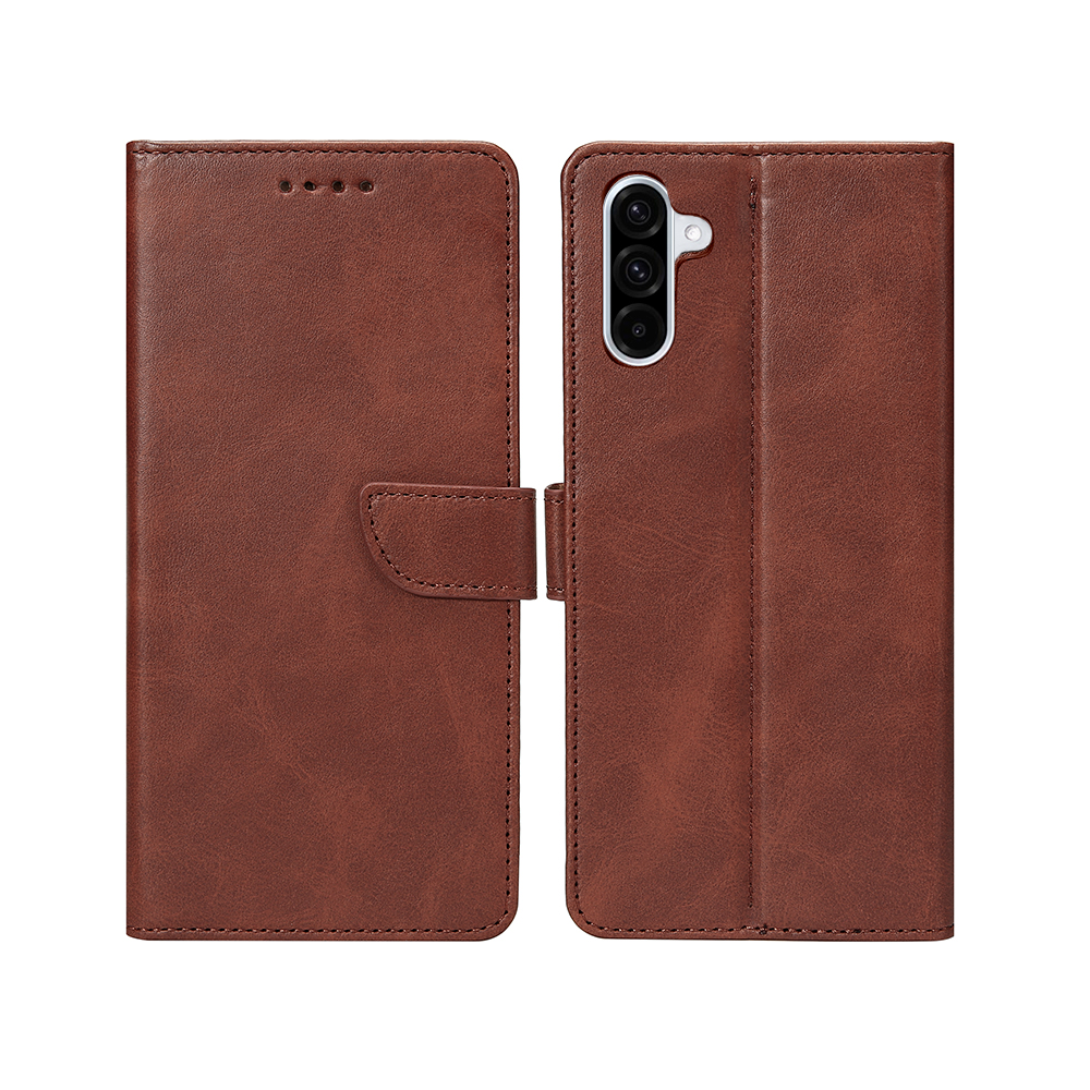 Rixus Bookcase For Samsung Galaxy A36 A366B Brown