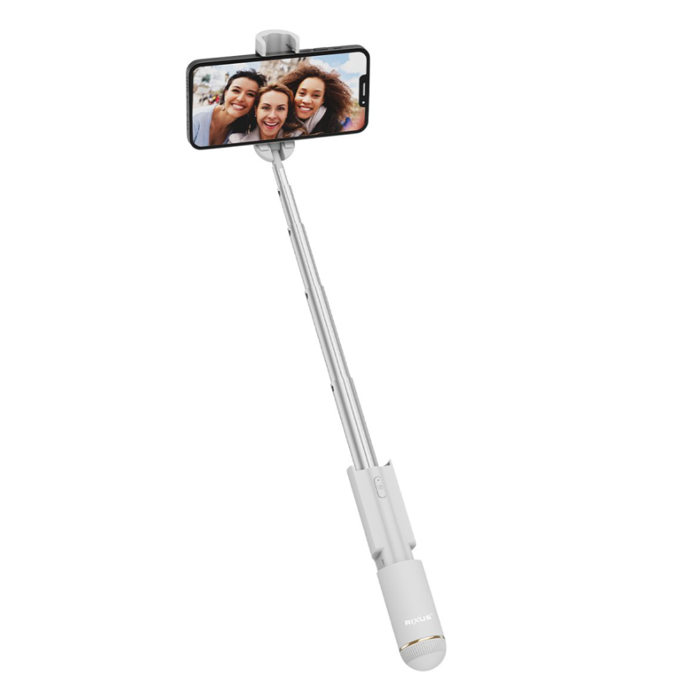 Rixus Mini Integrated Selfie Stick Bluetooth RXSF30A - White