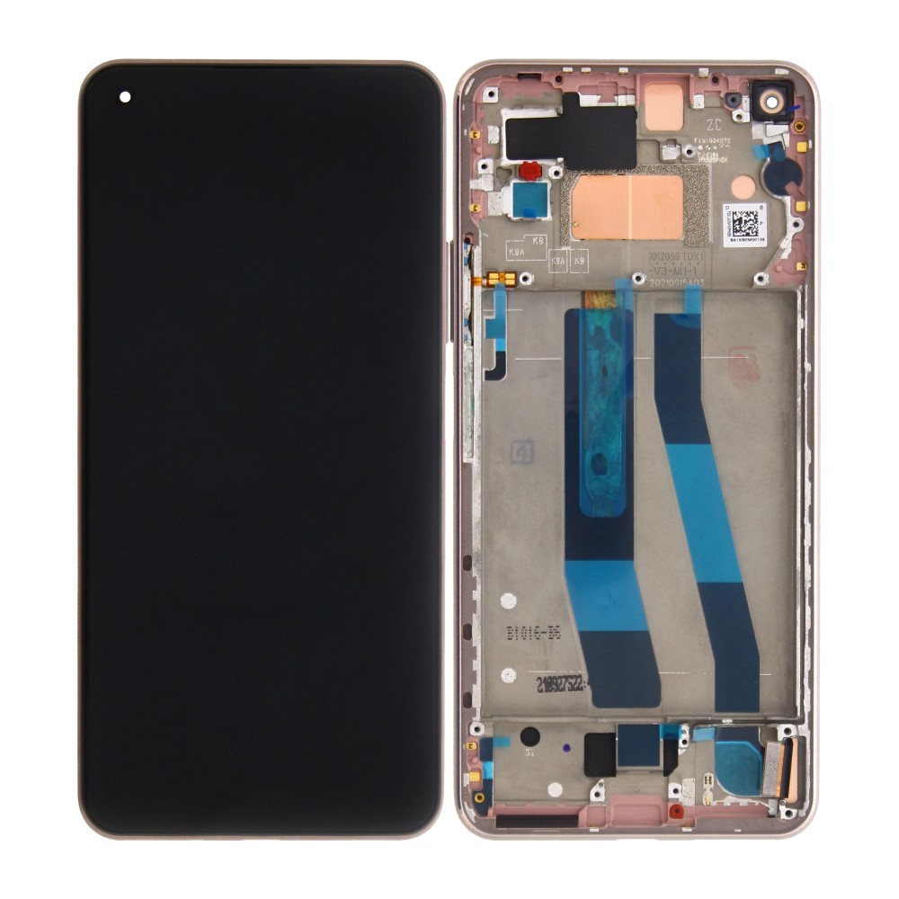 Xiaomi 11 Lite 5G NE (2109119DG) Display Complete + Frame (5600060K9D00) - Peach Pink