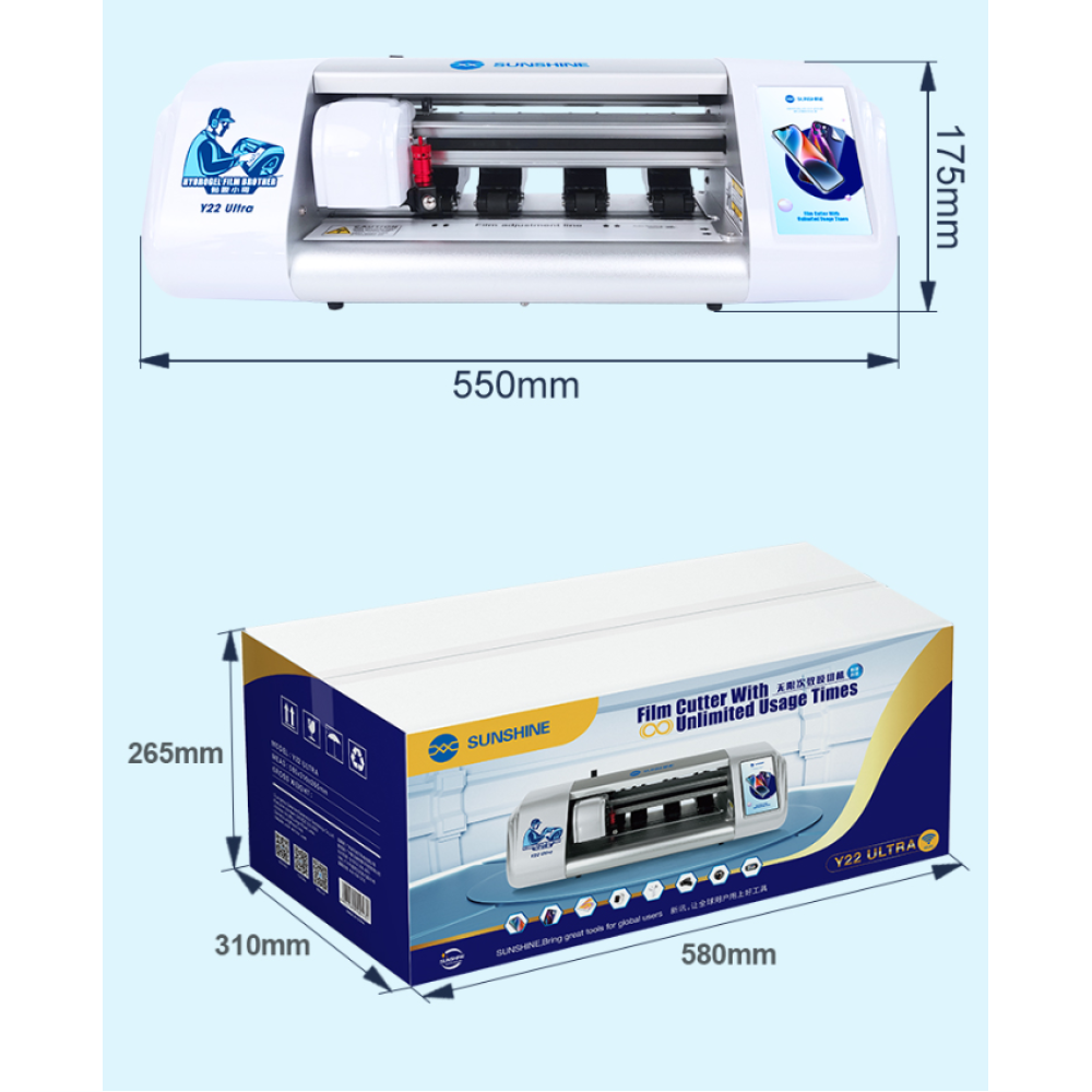 Sunshine Flim Cutting Machine Unlimited Times For 12.9inch Y22 Ultra