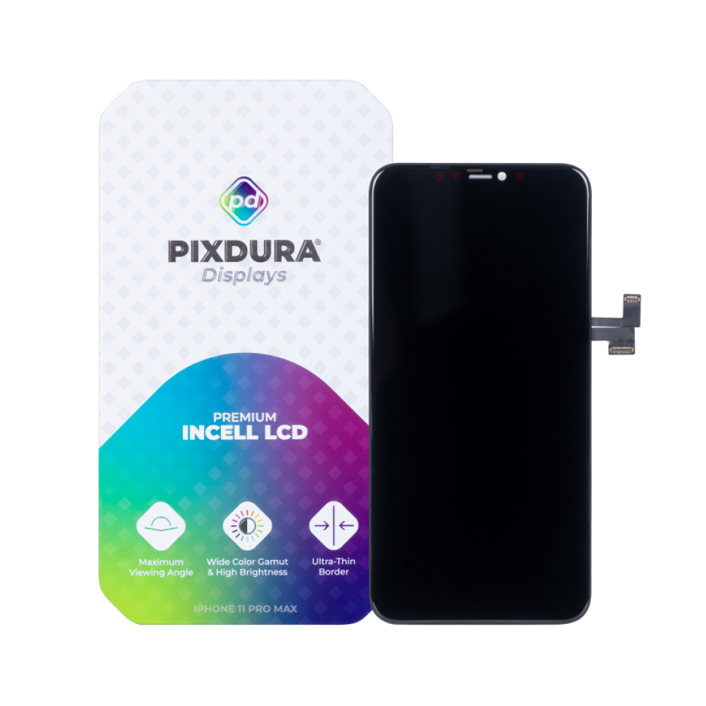 Pixdura iPhone 11 Pro Max Display + Digitizer Premium Incell Quality - Black