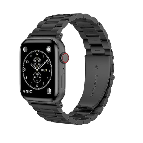 Stainless Steel Metal Strap For Apple Watch Series 38/40/41mm (Size M/L) - Black