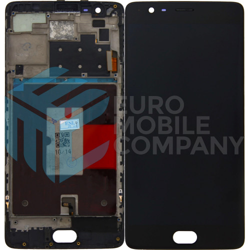 Oneplus 3 / 3T Display + Digitizer + Frame OEM - Black