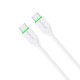 Rixus RXUC18C Fast Charging USB-C To USB-C Cable White