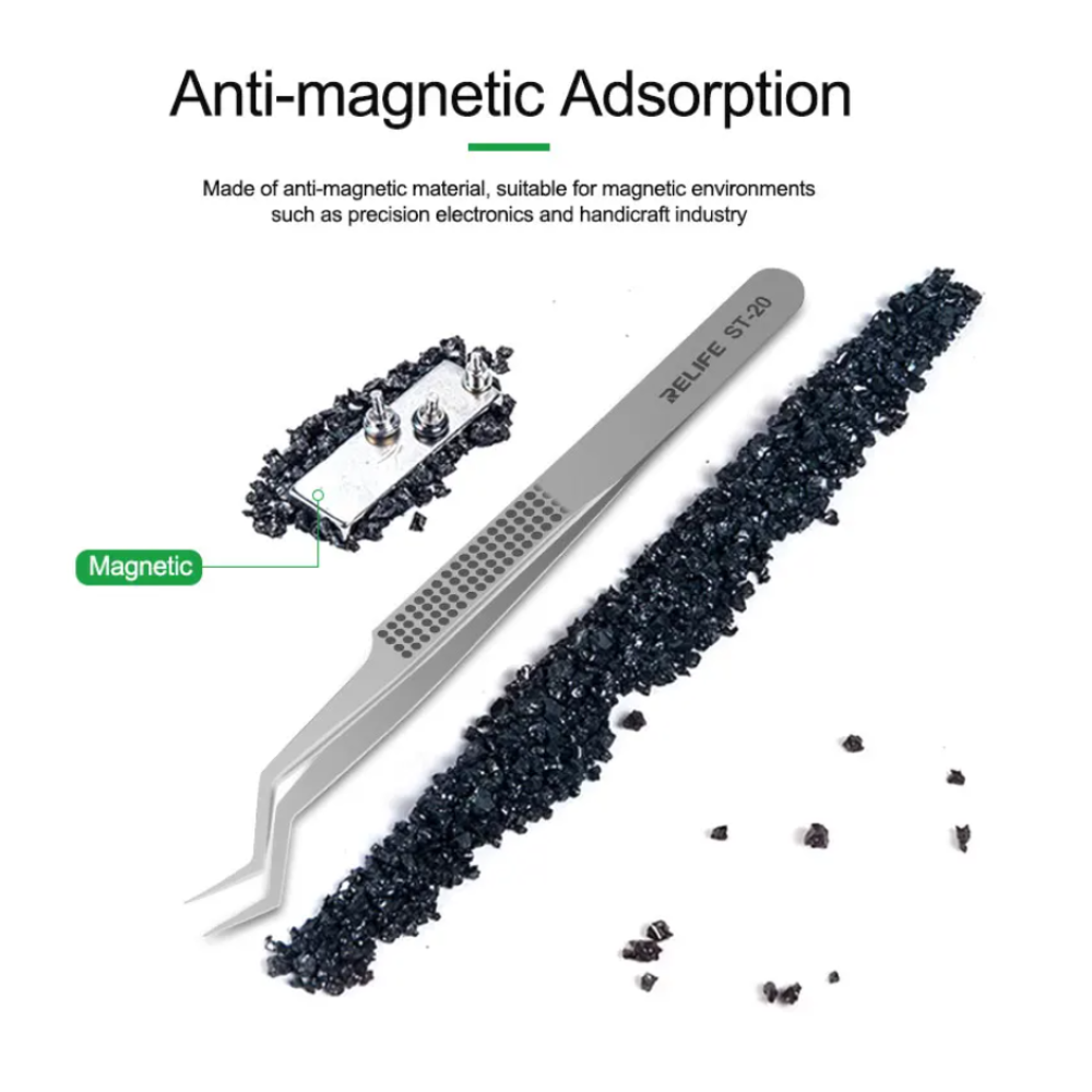 Relife Precision Tweezers For Chip Replacement ST-20