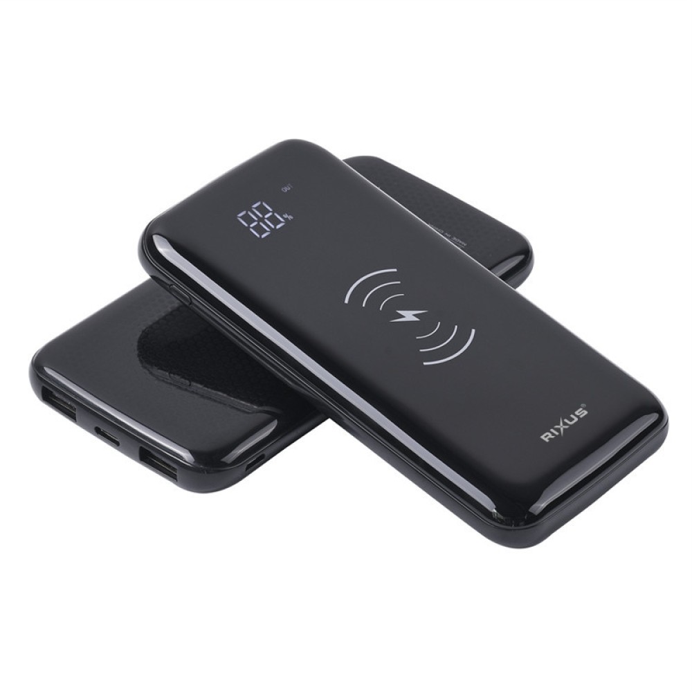 Rixus RXPB53A Large Capacity Powerbank With Wireless Charging 10000mAh 15W