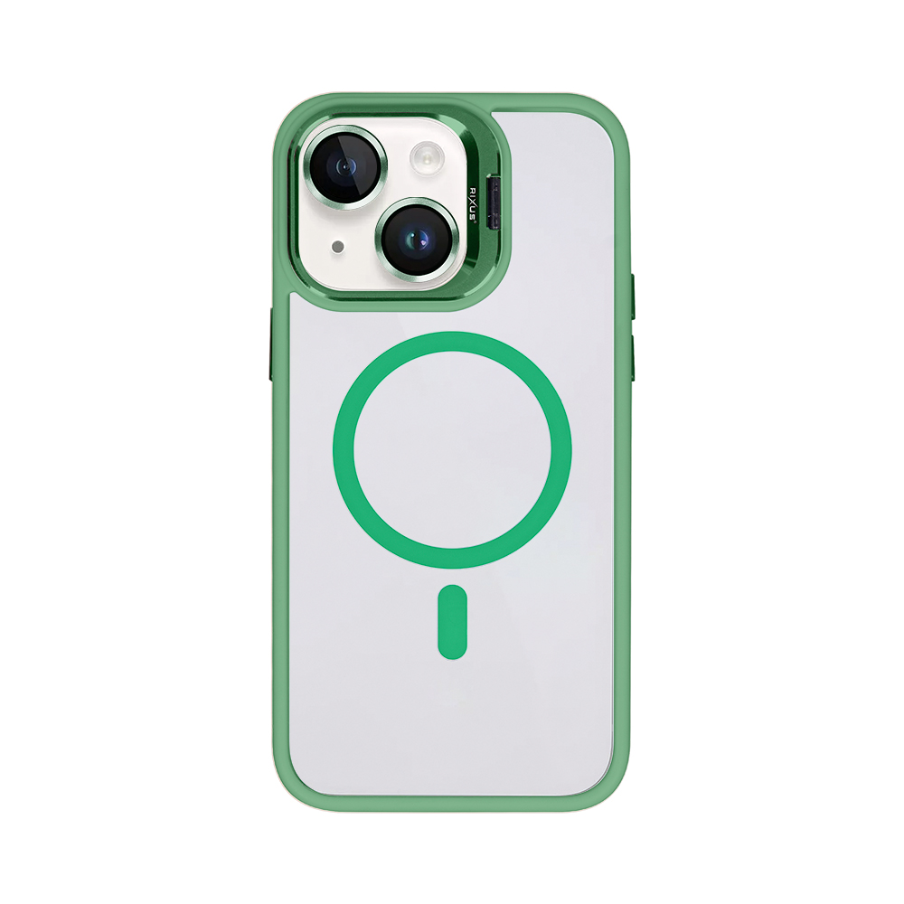 Rixus Classic 03 Case With MagSafe For iPhone 14 Light Green