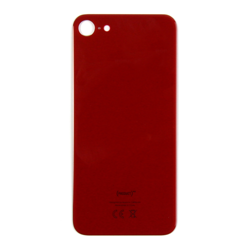 For iPhone 8 Extra Glass Red (Enlarged Camera Frame) (excl. Logo)