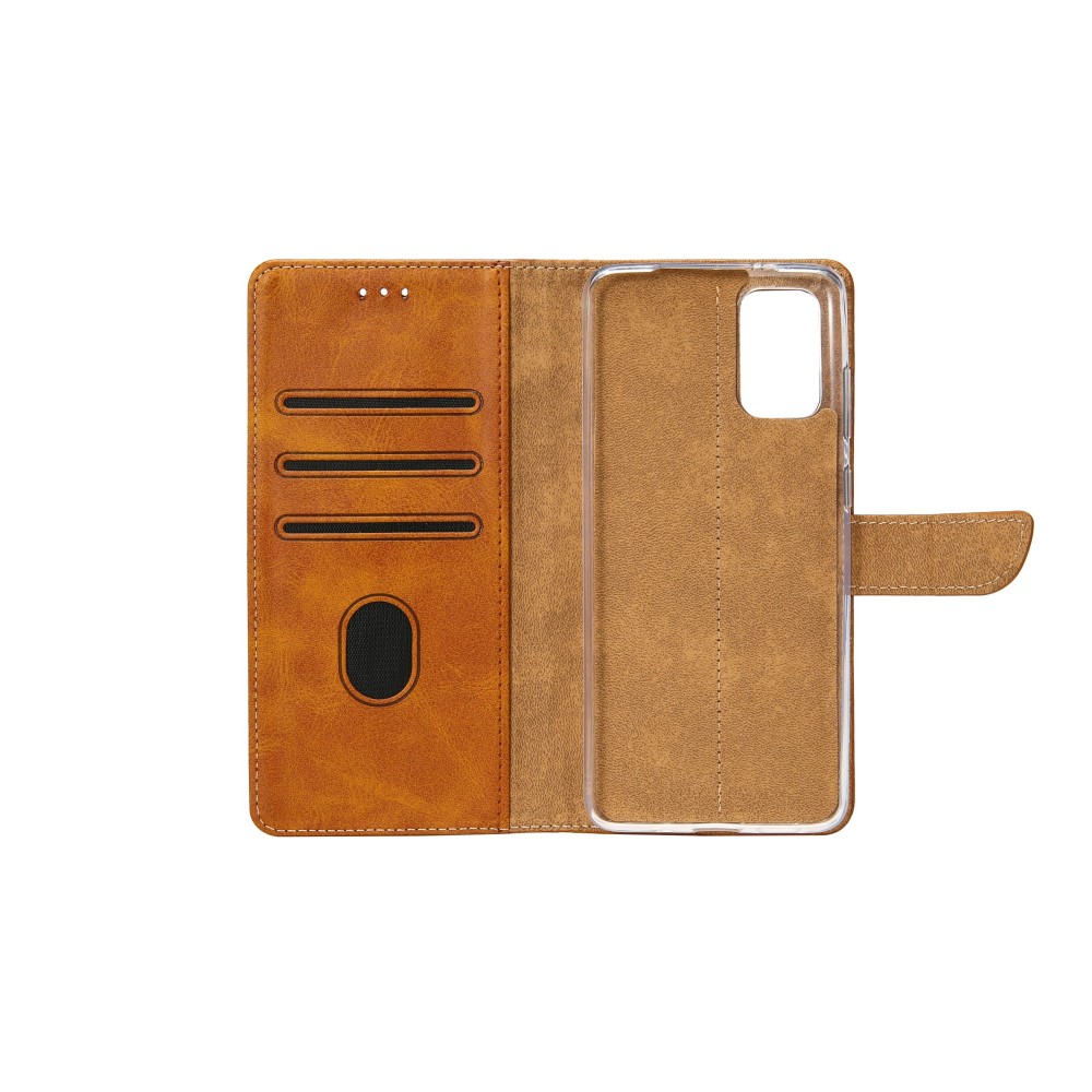 Rixus Bookcase For Huawei Mate 20 Pro (LYA-L09, LYA-L29) Light Brown