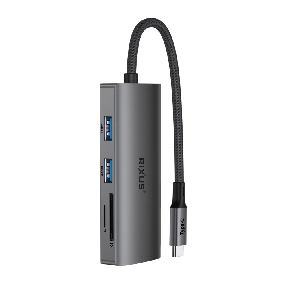 Rixus RXHU10 USB-C To HDMI Adaptor With Docking Station